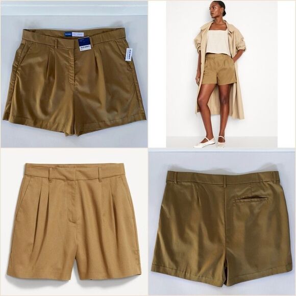 Old Navy High-Rise Taylor Trouser Shorts XL Casual Chic Minimalist Contemporary - Picture 3 of 11